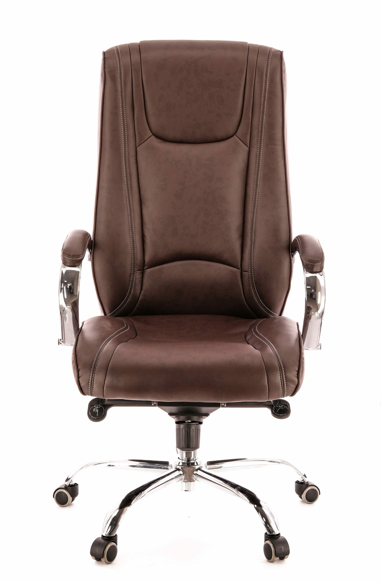 Кресло руководителя Everprof King M Экокожа Коричневый, нагрузка до 150 ...