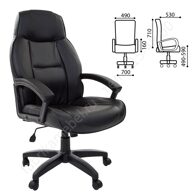Кресло офисное BRABIX "Formula EX-537", экокожа, черное